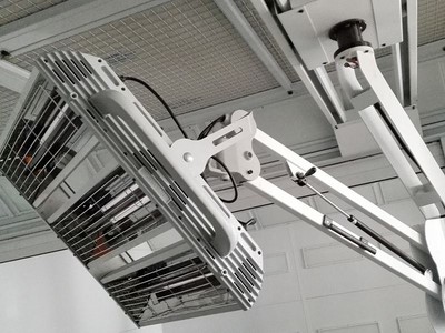 Lâmpada de cura de tinta infravermelha para secagem parcial da tinta (opcional) 