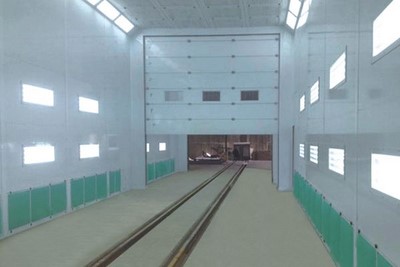 Porta elevatória vertical hidráulica