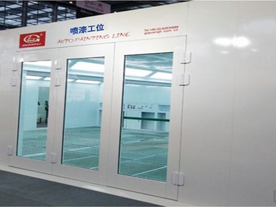 Área de pintura com spray