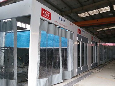 Área de pintura com spray