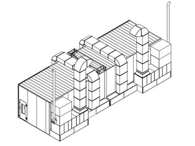 Cabine de 14m pintura (gêmea + cabina)