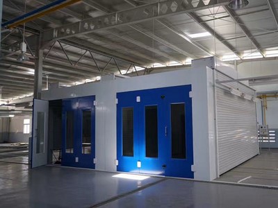 Cabine de pintura de múltiplas estações para cliente na Indonésia