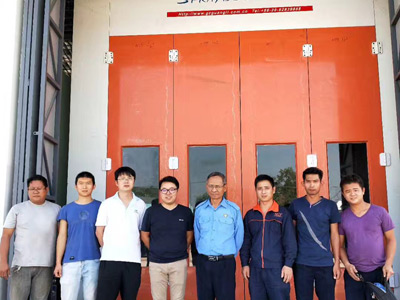 Cabine de pulverização para camião para o projeto militar em Mianmar
