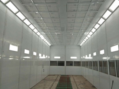 Cabine de pintura para camiões na Indonésia